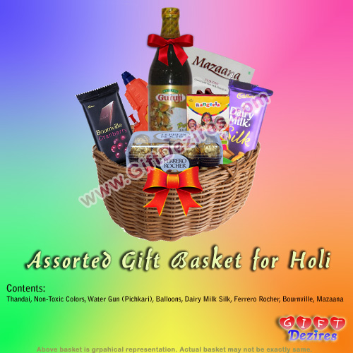 Assorted Chocolate Gift Basket for Holi